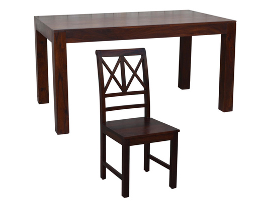 Kolonialny komplet obiadowy stół + 6 krzeseł