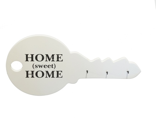 Biały wieszak na klucze w kształcie klucza  2 Gatunek 
