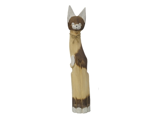 Figurka kot dekoracyjna drewniana