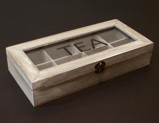 Drewniana skrzynka pudełko na herbatę 2 gatunek