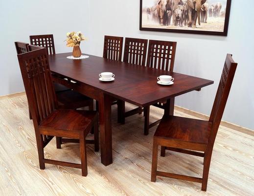 Indyjski komplet obiadowy  stół + 8 krzeseł