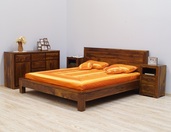 Łóżko kolonialne z litego drewna