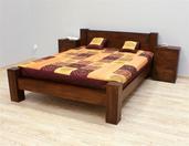 Łóżko kolonialne indyjskie z litego drewna palisandru