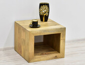 Kolonialny stolik kawowy z litego drewna mango w stylu modernistycznym