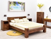 Łóżko kolonialne lite drewno palisander