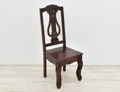Krzesło kolonialne z litego drewna palisandru indyjskiego rzeźbione