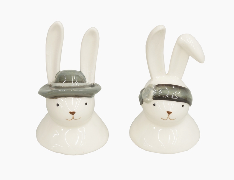 ceramiczne figurki królików