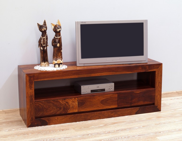 modernistyczna szafka pod telewizor z palisandru indyjskiego