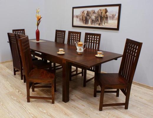 stół i krzesła z palisandru indyjskiego